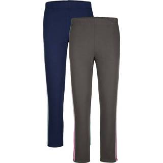 👉 Joggingbroeken per 2 stuks met contrastkleurige details opzij Harmony Grijs/Marine