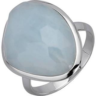 👉 Damesring aquamarijn blauw zilver vrouwen met 4055717427776