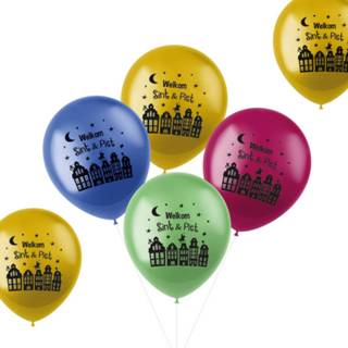 👉 Ballon active Sinterklaas Welkom Sint en Piet ballonnen kleurenmix 6x stuks 33 cm