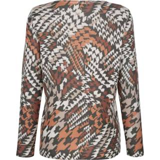 👉 Trui ecru bruin grafisch wit met dessin MONA Ecru/Camel/Bruin 4055711010363