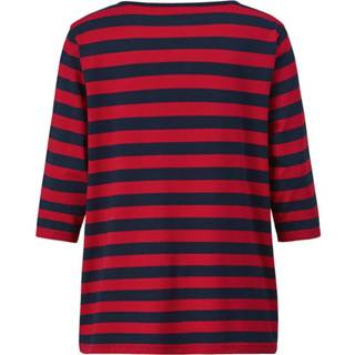 👉 Shirt rood gestreept marine met sierknopen aan de hals Angel of Style Rood/Marine 4055705552718