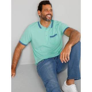 Poloshirt blauw katoen effen groen van zuiver Boston Park Jadegroen/Royal blue 4055709754552