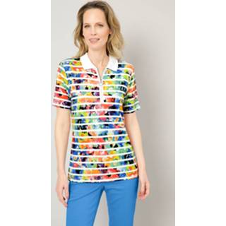 👉 Poloshirt multicolor allover met praktische rits MONA 4055711029259