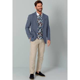 👉 Colbert blauw linnen menging van katoen met BABISTA 4055709675260