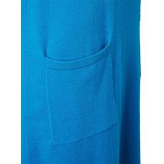 👉 Gebreide jurk sienna blauw viscose l effen