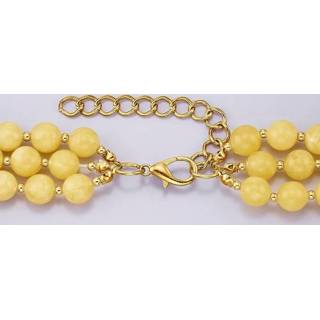 👉 Hals ketting kunststof geel multicolor Collier