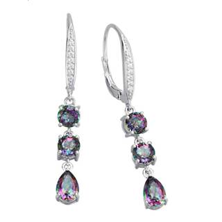 👉 Oorbel zilverkleur zilver Oorbellen met kwarts en synth. zirkonia's, echt 4055711306862