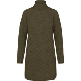 👉 Gebreide jurk bruin l XS s m XL Pieces Tall 'ELLEN' Maat 5715318726355 5715318726324 5715318726331 5715318726348 5715318726362