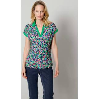 👉 Poloshirt groen turkoois met aangeknipte mouwtjes MONA Groen/Berry/Turquoise