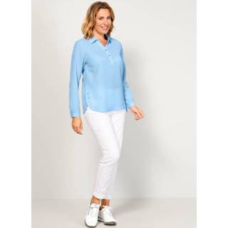 👉 Tuniek kunstvezels effen blauw van crêpemateriaal Paola Ijsblauw 4055709861496