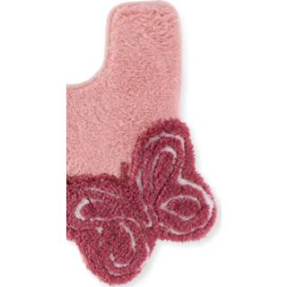 👉 Toiletmat roze polyacryl animalprint met uitsparing Butterfly Webschatz Roze/Pink