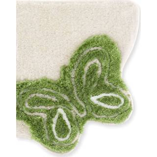👉 Groen polyacryl animalprint beige Douchemat halfrond Butterfly Webschatz Crème/Groen