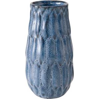 👉 Vaas blauw porselein droogbloemen Set van 3 vazen Boltze 4020607510999