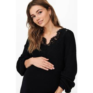 👉 Gebreide jurk zwart s m l XL XXL Only Maternity 'Xenia' Maat 5715208045993 5715208046006 5715208046013 5715208046020 5715208046037