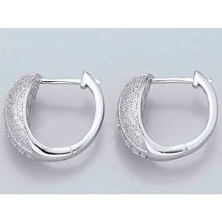 👉 Zirkonia zilverkleur zilver Creolen met synth. zirkonia's Diemer