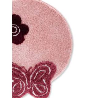 👉 Badmat roze polyacryl animalprint rond Butterfly Webschatz Roze/Pink