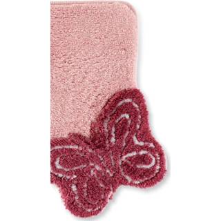 👉 Toiletmat roze polyacryl animalprint zonder uitsparing Butterfly Webschatz Roze/Pink