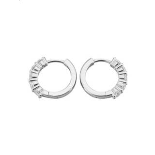 👉 Zirkonia zilverkleur zilver Creolen met synth. zirkonia's Giorgio Martello 4007810672324