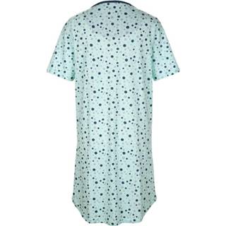 👉 Nachthemd groen katoen Nachthemden per 2 stuks met contrastpaspel aan de hals Harmony Lichtgroen/Rookblauw/Jadegroen 4055709540278