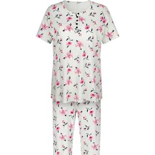 👉 Pyjama katoen groen gebloemd oudroze ecru Pyjama's per 2 stuks met korte en lange mouwen Harmony Lichtgroen/Oudroze/Ecru 4055709560948