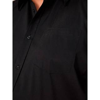 👉 Overhemd zwart effen met speciale pasvorm Men Plus 4055711139606
