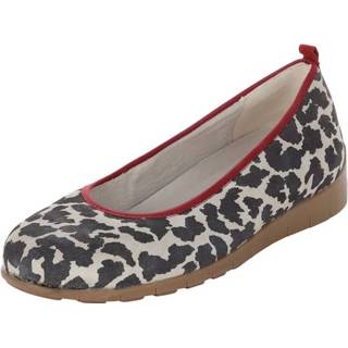 👉 Ballerina's geruwd leer beige animalprint Ballerina FSC-certificering Waldläufer 4099595273742