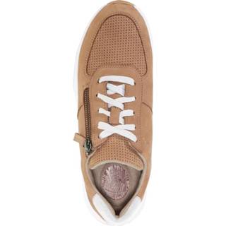 Veterschoenen leer effen bruin Veterschoen Jana Cognac