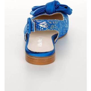 👉 Ballerina's leer animalprint blauw Ballerina met satijnen strikje Alba Moda 4055709899390