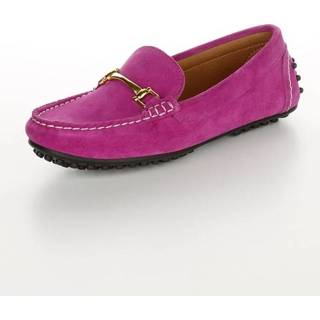 👉 Roze geruwd leer effen Mocassin Alba Moda Pink 4055711103201