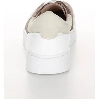 👉 Sneakers geruwd leer trendy kleurencombinatie wit multicolor bruin Sneaker Alba Moda Wit/Taupe/Bruin 4055711102051