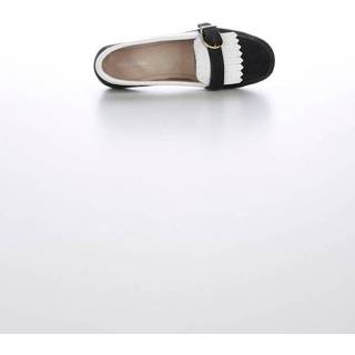 👉 Blauw wit Mocassin met franjes Alba Moda Navy/Wit