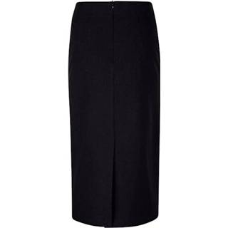 👉 Zwart effen Rok met hoge band Alba Moda