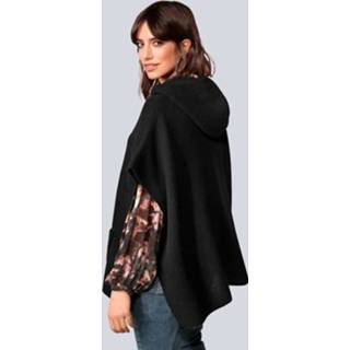 👉 Poncho zwart wol effen capuchon met tunnelkoord Princess GOES HOLLYWOOD 7613334174922