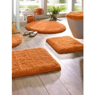 👉 Badmat polyester terracotta effen bruin Badmatten London Kinzler 4024008088262