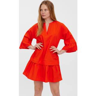 👉 Blousejurk rood 40 34 36 38 42 VERO MODA 'Lis' Maat 5715221041859 5715221041835 5715221041842 5715214794847 5715221041866