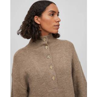 👉 Gebreide jurk beige XS s m l XL VILA 'Leah' Maat 5713789677862 5713788987504 5713788987481 5715320760316 5715320760323