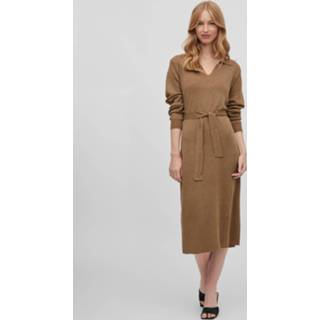 👉 Gebreide jurk bruin s m l XL VILA 'Marla' Maat 5713788419364 5713788419333 5713789332914 5713789332921