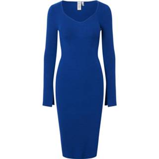 👉 Gebreide jurk blauw XS s m l XL Y.A.S 'Livia' Maat 5715365306258 5715365306265 5715365306241 5715365306272 5715365306289