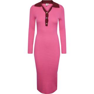 👉 Gebreide jurk roze XS s m l XL Y.A.S 'Minna' Maat 5715365293107 5715365293114 5715365293091 5715365293121 5715365293145