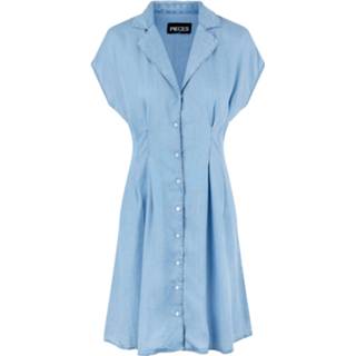 👉 Blousejurk blauw 42 36 38 40 44 46 PIECES 'KARI' Maat 5715224145974 5715224145950 5715224145967 5715214910902 5715224145981