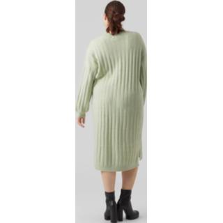 👉 Gebreide jurk groen Vero Moda Curve 'DOFFY' Maat 52-54 5715320908442 5715320908459