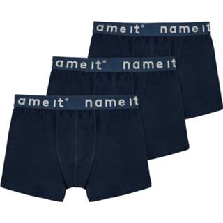 👉 Blauw katoen 116 jongens donkerblauw Name It! 3-Pack Boxer - Maat Katoen/elasthan 5715311770829