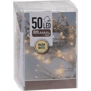 👉 Kerstverlichting wit active - op batterij warm 50 LED lampjes 5 meter