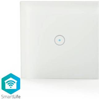 Wandschakelaar wit glas SmartLife | Wi-Fi Enkel 1000 W 1 stuks - WIFIWS10WT 5412810271771