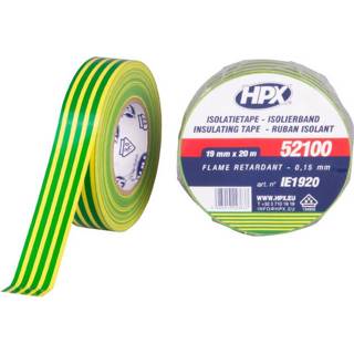 👉 Isolatietape geel groen PVC VDE | Geel/Groen 19mm x 20m - IE1920 5425014223637