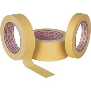 👉 Beige Universeel afdektape | licht gecrêpt lichtbeige lengte 50 m breedte 30 mm wiel 10 stuks - 04349-00002-00 4005800066849