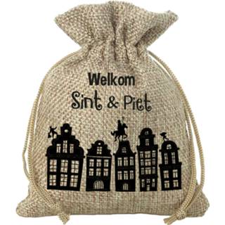 👉 Strooizak active Jute strooizakje welkom Sint en Piet | Mini 7424950653650