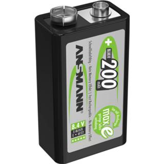 👉 Oplaadbare batterij 1 x | NiMH 9 volt E blok 200 mAh maxE - 5035341 4013674353415