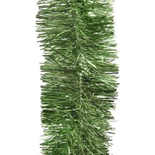 👉 Slinger groen active 1x stuks slinger/lametta kerstboom guirlandes 270 x 7 cm kerstslingers