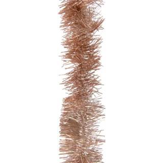 👉 Slinger bruin active 1x stuks slinger/lametta kerstboom guirlandes toffee 270 x 7 cm kerstslingers